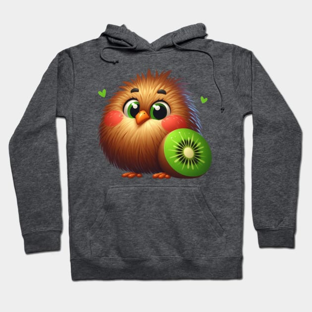 Cute Funny Kiwi Hoodie by Dmytro